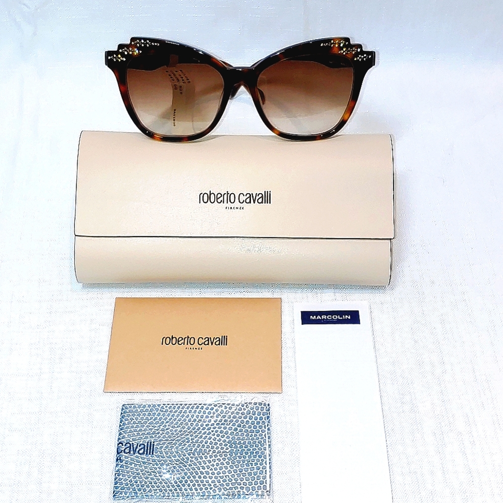 Roberto Cavalli 55MM Squared Cat Eye Sunglasses - Picture 3 of 12